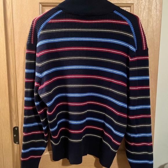 Navy Blue Striped Sweater - Picture 2 of 4